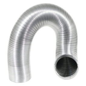 SPARES2GO Semi Rigid Aluminium Hose Duct Flexible Exhaust Pipe 4" 3 Metres Universal (102mm x 3m)