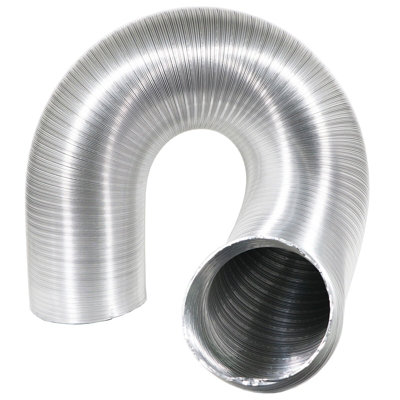 SPARES2GO Semi Rigid Aluminium Hose Duct Flexible Exhaust Pipe (6 ...