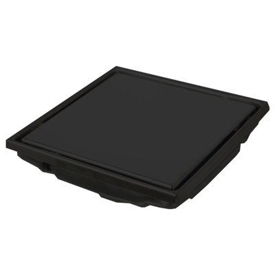 SPARES2GO Shower Floor Drain Grate Tile Insert Invisible Stainless Steel Square Grid (Matt Black, 6" / 155mm) Price Comparisons | Compare The Build