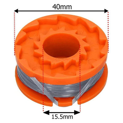 SPARES2GO Spool Cover & Line Compatible with Qualcast CLGT1825D CGT25 Grass Trimmer Strimmer