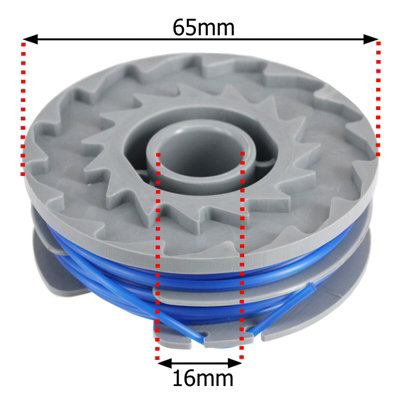 Spares2go Doppelschnur & Spule Für Qualcast GT2541 Rasentrimmer – 1,5 Mm, 2 X 5 M Länge, Blau