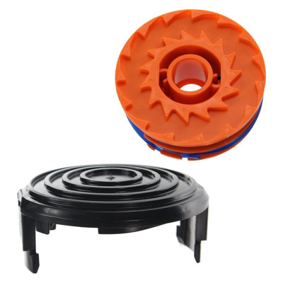 SPARES2GO Spool Line & Cover compatible with Qualcast GGT4502 GGT450A1 Strimmer Trimmer