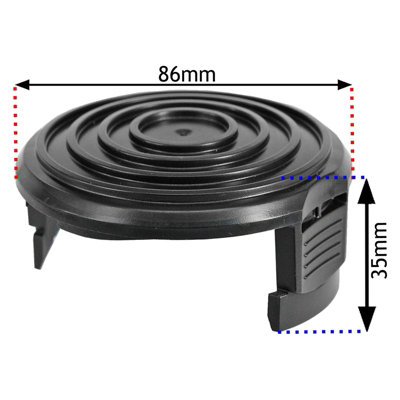 SPARES2GO Spool Line & Cover compatible with Qualcast GGT4502 GGT450A1 Strimmer Trimmer