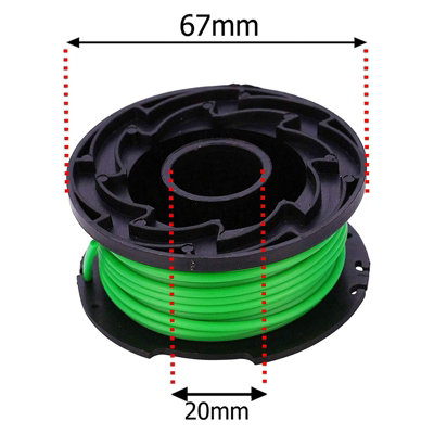 SPARES2GO Spool Line Refill compatible with Black Decker