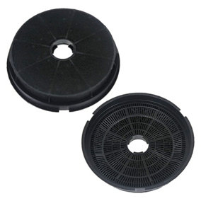 SPARES2GO ST1 Type Round Charcoal Vent Filters compatible Baumatic Oven Cooker Hoods (Pack of 2)
