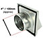 SPARES2GO Stainless Steel External Wall Air Vent Non Return Flap Outlet (4" / 100mm)