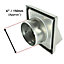 SPARES2GO Stainless Steel External Wall Air Vent Non Return Flap Outlet (6" / 150mm)