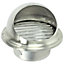SPARES2GO Stainless Steel Round Bull Nosed External Extractor Wall Vent Outlet with Insect Mesh Grille (4" / 100mm)