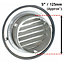 SPARES2GO Stainless Steel Round Bull Nosed External Extractor Wall Vent Outlet with Insect Mesh Grille (5" / 125mm)