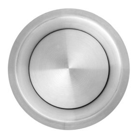SPARES2GO Stainless Steel Round Ceiling Extractor Exhaust / Supply Wall Vent (4" / 100mm)