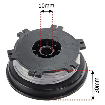 SPARES2GO Twin Feed Rasentrimmer-Faden & Spule – Für Bosch ART35, 1,5 Mm, 2x4 M