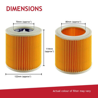 Spares2go Filtro In Schiuma Compatibile Con Aspirapolvere Karcher (Confezione Da 2) - 2