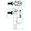 SPARES2GO Toilet Cistern Fill Valve Universal 1/2" BSP Adjustable Water Float Inlet (Side Entry)