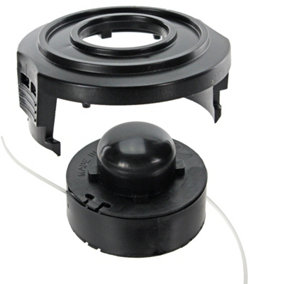 SPARES2GO Trimmer Line & Spool Cover compatible with Challenge N1F GT220-C GT250-C N1F-GT-220/250-C Strimmer