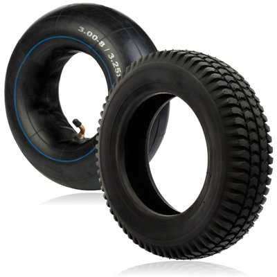 SPARES2GO Tyre 3.00 x 8 Mobility Scooter Universal 300x8 Wheel + Inner tube 8 inch Rim