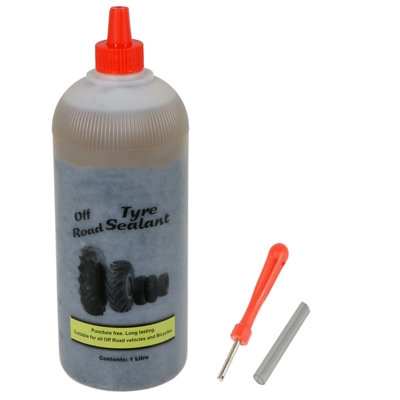 SPARES2GO Tyre Sealant Off Road Puncture Wheelbarrow Mower Wheel