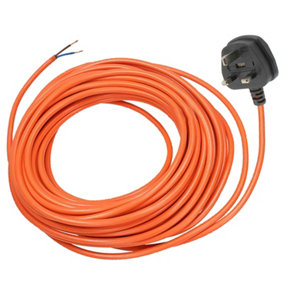SPARES2GO Universal 12 Metre Cable & Lead Plug for Leaf Blower Garden Vac Vacuum (2-Core, 13A)