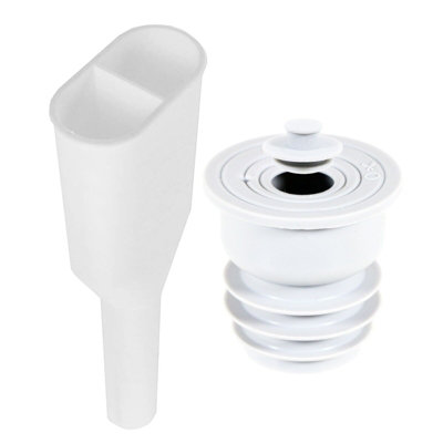 SPARES2GO Universal 2 to 1 Drain Hose Connector + Silicone Seal Plug ...