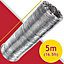 SPARES2GO Universal 5m Extra Long Aluminium Flexible Tumble Dryer Vent Hose Exhaust Pipe (4" / 100mm)
