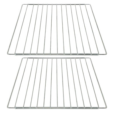 SPARES2GO Universal Adjustable Extendable Oven Cooker Grill Shelf With Locking Nut Design (360mm - 590mm) x 2 Shelves