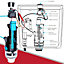SPARES2GO Universal Auto Flush Toilet Valve 1.5" 2" Touchless WC Cistern Dual Sensor Button Kit