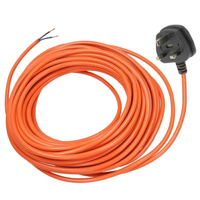 SPARES2GO Universal Cable & Lead Plug for Strimmers, Trimmers, Hedge, Cutters, Lawnmowers (2-Core, 12 Metre)