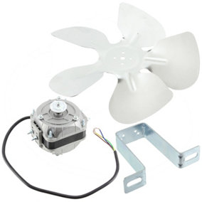 SPARES2GO Universal Commercial Fridge Freezer Fan Motor Kit (1300RPM, 10 / 40W)