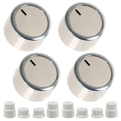 SPARES2GO Universal Control Knobs for All Makes and Models of Oven Cooker & Hob (Pack of 4, Light Gold / Silver,Chrome) Price Comparisons | Compare The Build