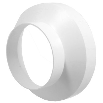 SPARES2GO Universal Cooker Hood External Vent Kit 4" 5" 6" 100mm 125mm 150mm Exterior Wall Duct Set (White)