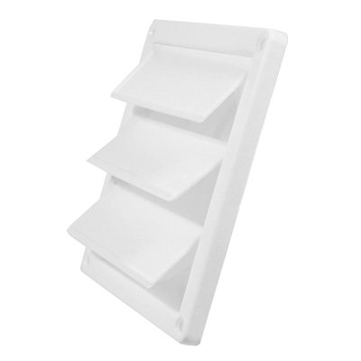 SPARES2GO Universal Cooker Hood External Vent Kit 4" 5" 6" 100mm 125mm 150mm Exterior Wall Duct Set (White)