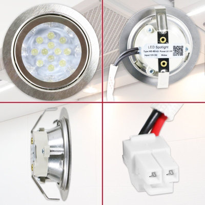 SPARES2GO Universal Cooker Hood LED Light 73.5mm Extractor Vent Lamp ...