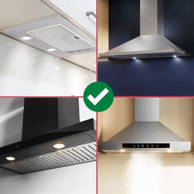 SPARES2GO Universal Cooker Hood LED Light Extractor Vent Lamp Bulb Unit ...