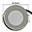 SPARES2GO UNIVERSAL Cooker Hood LED Light Vent Extractor Lamp Round Silver 54.5mm 1.6W AC