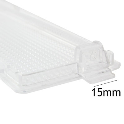 SPARES2GO Universal Cooker Hood Vent Extractor Light Diffuser / Lens Cover Plate (372mm x 58mm)