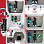 SPARES2GO Universal Dual Flush Toilet Valve 1.5" 2" WC Cistern Push Button Kit (570mm Cable)