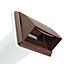 SPARES2GO Universal External Wall Vent Cover Kit for Vented Cooker Hood Tumble Dryer (Brown)