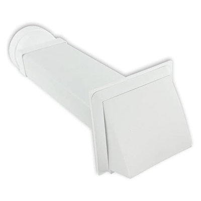 SPARES2GO Universal External Wall Vent Cover Kit for Vented Cooker Hood Tumble  Dryer (White) | DIY at Bu0026Q