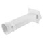 SPARES2GO Universal External Wall Vent Cover Kit for Vented Cooker Hood Tumble Dryer (White)