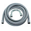 SPARES2GO Universal Extra Long Water Pipe Outlet Hose for Washing Machine (4m 19mm & 22mm Connection)