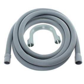 SPARES2GO Universal Extra Long Water Pipe Outlet Hose for Washing Machine (4m 19mm & 22mm Connection)