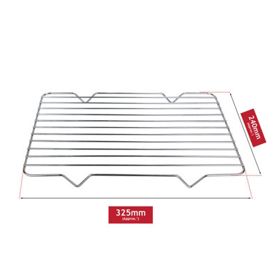 SPARES2GO Universal Insert Grid Rack for Oven Grill Pan (325mm x 240mm)