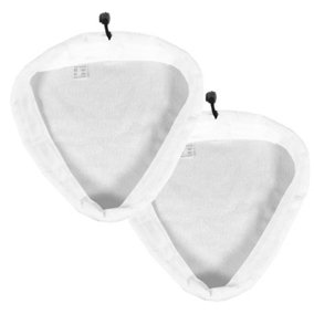 SPARES2GO Universal Microfibre Cloth Cover Pads for Steam Cleaner Mop (Pack of 2)
