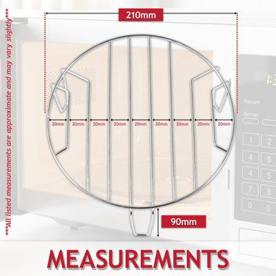 SPARES2GO Universal Microwave Grill Wire Rack Stainless Steel Turntable ...