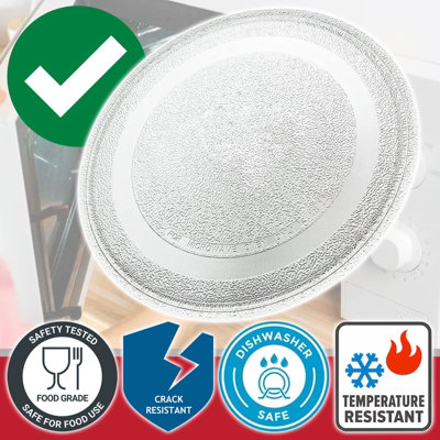 Quailitas Microwave Plate - 245 mm Microwave Turntable Glass Tray