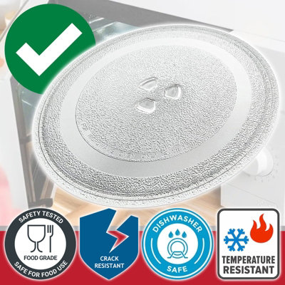 Plateau Tournant Universel Micro-ondes 245mm SPARES2GO - En Verre, Remplacement Facile, Toutes Marques