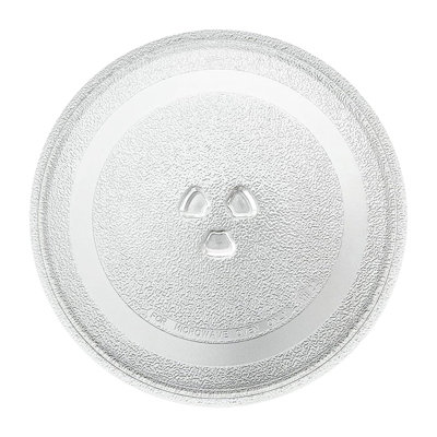 Spares2go Universal 315mm Glass Microwave Turntable Plate - With 3 Central & 3 Outer Lugs For Y-Type Supports