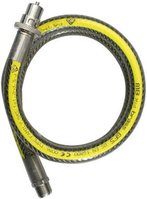 SPARES2GO Universal Gaszufuhrschlauch Für Backofen/Herd – 91 Cm, Gerader Bajonettanschluss (BS EN14800 CE)