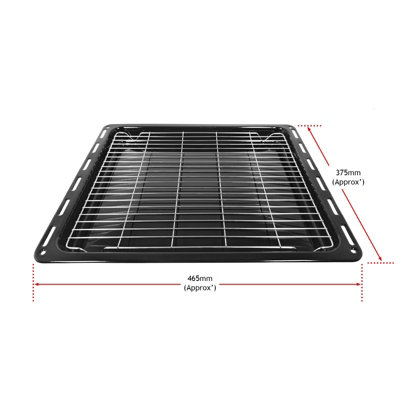 SPARES2GO Universal Oven Grill Tray Shelf Pan Base and Grid Rack (46 ...