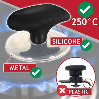 SPARES2GO Universal Pan Lid Handle 6cm Saucepan Slow Cooker Steamer Pot ...