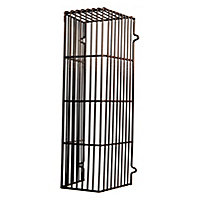 SPARES2GO Universal Plastic Coated Overflow Guard Boiler Relief Outlet Cage (16" x 4" x 4", Brown)
